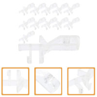 Jiogein 12pcs Hidden Valance Clips Clear Window Blinds ซ่อมแซมคลิปคลิป Retainer Acrylic Valance Clips