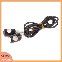 ? SUW หลอดไฟป้ายทะเบียนรถจักรยานยนต์2ชิ้นหลอดไฟ LED ท้ายรถยนต์เลนส์ DC12V สลักเกลียวกำลังสูงอุปกรณ์เสริมสำหรับมอเตอร์ไซค์