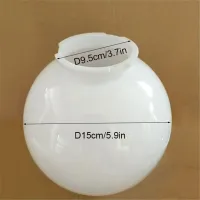 White Clear D15cm D20cm D25cm Acrylic Replacement Lampshade for Post Pillar Lamp with 9.5cm Opening Globe Acrylic Lamp Shade