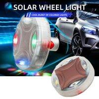 ❀✈△ 2/4PCS Car Waterproof Solar Led Valve Cap Lights Flash Wheel Rim Light for Auto Car Decoration RGB Atmosphere Lamp Nozzle Cap