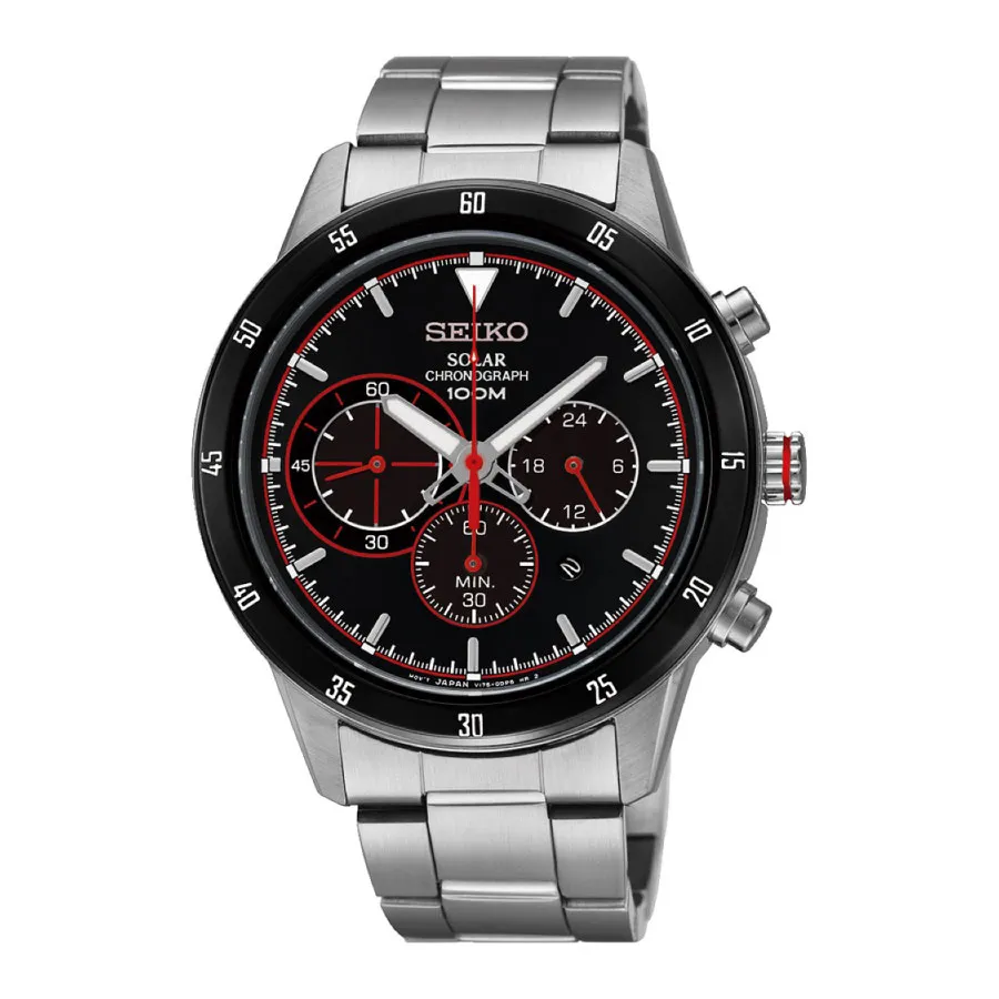 Official Warranty] Seiko SSC329P1 Men's Criteria Solar Chronograph Black  Dial Silver Stainless Strap Watch (watch for men / jam tangan lelaki / seiko  watch for men / men watch) | Lazada