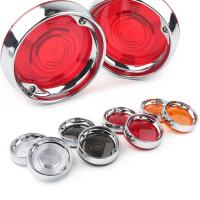 3-1/4 Motorcycle Turn Signal Lamp Cover Red Lens Rings For Harley Davidson Touring Road King FLHRC FLHTK FLSTC FLHTC 1986-2019