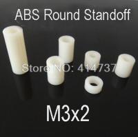 100ชิ้น/ล็อต M3 * 2มม Abs ไนล่อนรอบ Standoff สเปเซอร์บอร์ด Pcb สเปเซอร์ Od7mm X Id3.2mm * 2มม