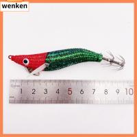 WENKEN 2pcs ตะกั่ว Sinker เหยื่อกุ้งไม้ อุปกรณ์จับยึด อุปกรณ์ตกปลาแท็กเกิล ตะขอรูปปลาหมึก 2023 ตะขอระเบิดได้ เหยื่อตกปลาเหยื่อตกปลา เหมือนจริงเหมือนจริง