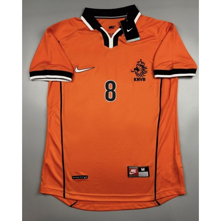 เสื้อบอล-ย้อนยุค-ทีมชาติ-เยอรมัน-1998-เหย้า-retro-holland-netherlands-home-พร้อมเบอร์ชื่อ-8-bergkamp-เรโทร-คลาสสิค