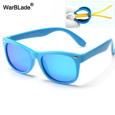 WarBLade New Colorful Kids Sun Glasses TR90 Girls Boy Polarized Sunglasses Silicone Flexible Baby Children UV400 Mirror Eyewear