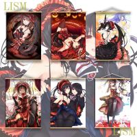 ✚▣❧ วันที่ A LIVE Tokisaki Kurumi อะนิเมะ manga โปสเตอร์ผนังไม้แขวน scroll พร้อมภาพวาดผ้าใบ wall art