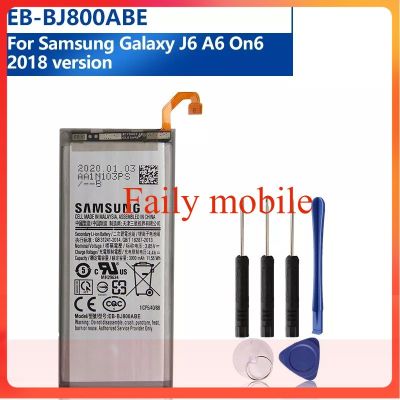 แบตเตอรี่ EB-BJ800ABE สำหรับ Samsung GALAXY J6 A6 On6 2018รุ่น SM-A600F J600เปลี่ยนแบตเตอรี่3000MAh + เครื่องมือ...