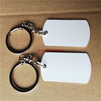sublimation aluminum keychains hot transfer printing blank diy custom consumables keyring two sides printed 20pieces/lot Key Chains