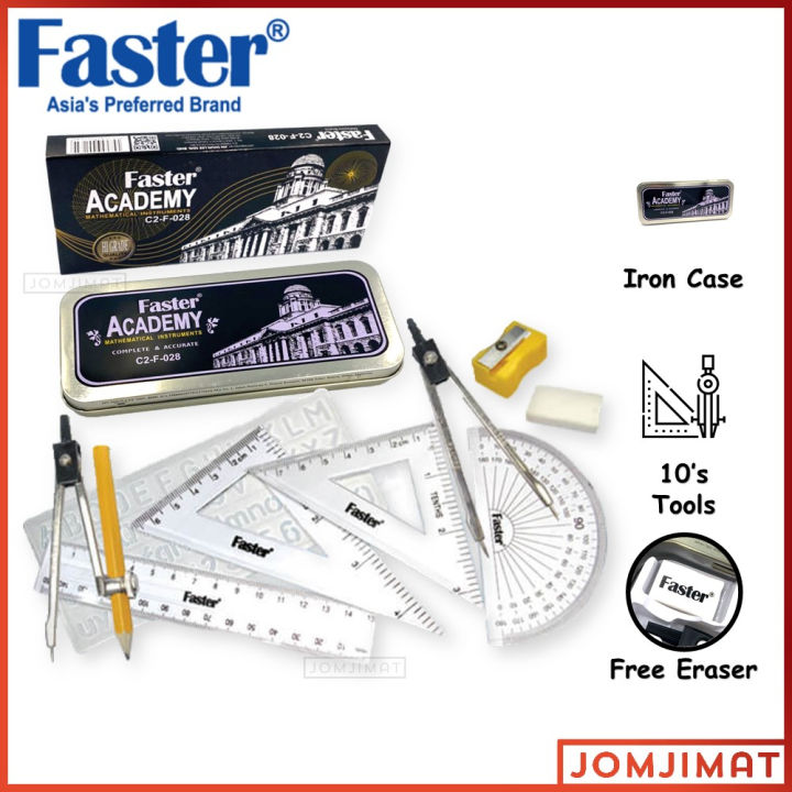 Faster Mathematical Instruments Set C2-F-028 / Geometry Set Stationery ...