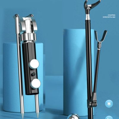 Fishing Rod Holder Stainless steel turret bracket Ground Support Bracket 1.7M 2.1M 2.4M Telescopic Hand Rod Rack Adjustable