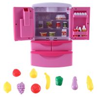 Yh218-1 Household Simulation Refrigerator Simulation Refrigerator Toy Electric Refrigerator Toys ChildrenS Small Home Appliances Toys Boys and Girls Set Music with Lights