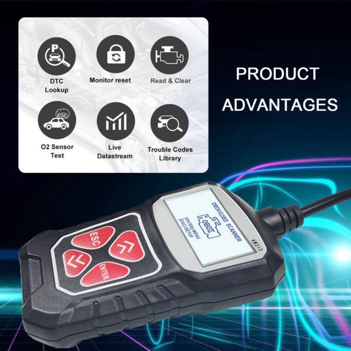 KONNWEI KW310 OBD2เครื่องสแกนเนอร์สำหรับ Auto OBD 2อุปกรณ์ตรวจสอบรถยนต์ ...