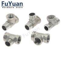 1pcs Stainless steel DN15 1/2 quot; BSP Female Male Thread Tee Type joint Adapter Coupler Plumbing fittings