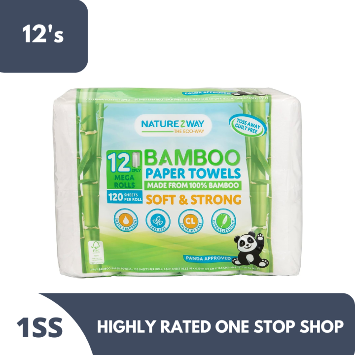 Naturez Way Bamboo Paper Towels 12's Lazada PH