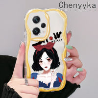 เคส Chenyyka สำหรับ Xiaomi Redmi Note 12 Pro Plus Note 12 Pro Speed 5G Poco X5 Pro 5G เคสลายเด็กผู้หญิงหิมะสีขาวสวยเคสมือถือกันกระแทกแบบใสเนื้อครีมขอบเคสโปร่งใสลายกล้องถ่ายรูปสุดสร้างสรรค์เคสซิลิกาเจลฝาครอบป้องกัน