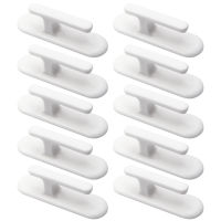 10pcs Living Room Baby Wall Bedroom White Plastic Curtains Bundlers Hooks Safety Bathroom Window Home Office Self Adhesive Kitchen Blind Cord Holder