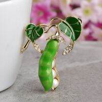 【YF】∈  Enamel Pea Brooches Gold-color Simulated Pearls Corsages Men Kids Sweater Accessories Pins