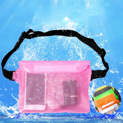 3ชั้นสูงกันน้ำปิดผนึกถุงว่ายน้ำขนาดใหญ่ใสใต้น้ำถุงป้องกันแห้งสำหรับ กระเป๋าศัพท์มือถือ