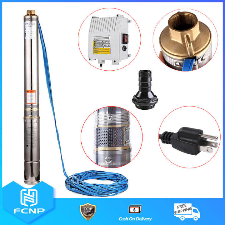 Submersible Pump 3Inch 1.5HP Water Pump Deep Well Pump 220V 60Hz Electric Water Pump 260ft 22GPM
