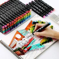 1 Pcs Single Art Marker Black Acrylic Dual Head Alcohol Based Sketch Markers Pen Manga Drawing Pens Art SuppliesHighlighters  Markers