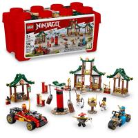 LEGO NINJAGO Creative Ninja Brick Box pour enfants, briques de rangement de jouets, construire Dojo Ninja Car, Hurbike, 6 figurines, 71787