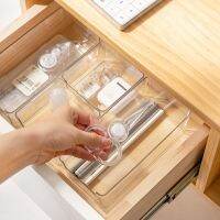 Creative kitchen drawer storage box plastic transparent grid tableware finishing box miscellaneous cosmetics classification storage box