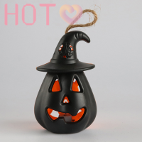 Hot? โคมไฟ LED ฮาโลวีนฟักทองน่ารักขนาดเล็กเทศกาลฟักทองไฟแฟลชสำหรับปาร์ตี้