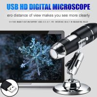 Adjustable 1600X 1080P USB Digital Microscope Electronic Stereo USB Camera Endoscope 8 LED Magnifier Microscopio with Stand 【ELEGANT】