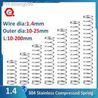 1/5/10Pcs 1.4mm Wire Diameter 304SUS Compression Springs Stainless Steel Y-type Pressure Spring OD8-20mm L10-200mm