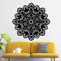 (สติ๊กเกอร์และรูปลอกผนัง) Mandala Bunga Dinding Vinyl Stiker Dekorasi Kamar Tidur Boho Al โยคะสตูดิโอสติ๊กเกอร์ Dinding ห้องนั่งเล่นภายใน Rumah Dek