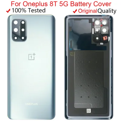 Original For OnePlus 8T 5G Back Door Cover Rear For Oneplue 8T 5G Housing Cover+Camera Lens With Glue 1+8T