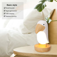 LED Toucan Bird Night Light Modern Nordic Table USB Lamp Home Luminaria Room Lampe Bedroom Decor Study Indoor Lighting Dimmable