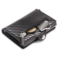 「Layor wallet」กระเป๋าสตางค์ผู้ถือบัตร RFID สำหรับผู้ชาย,กระเป๋าใส่เหรียญกระเป๋าใส่บัตรเครดิตคาร์บอนไฟเบอร์มาใหม่2023ใบกระเป๋าเงินแบบบางพร้อมช่องใส่เหรียญเคสใส่บัตรกันขโมย