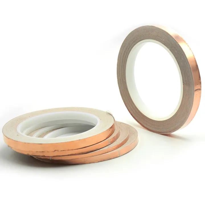 20-meters-single-side-conductive-copper-foil-tape-strip-adhesive-emi-shielding-heat-resist-tape-2mm-3mm-4mm-5mm-6mm-8mm-10mm