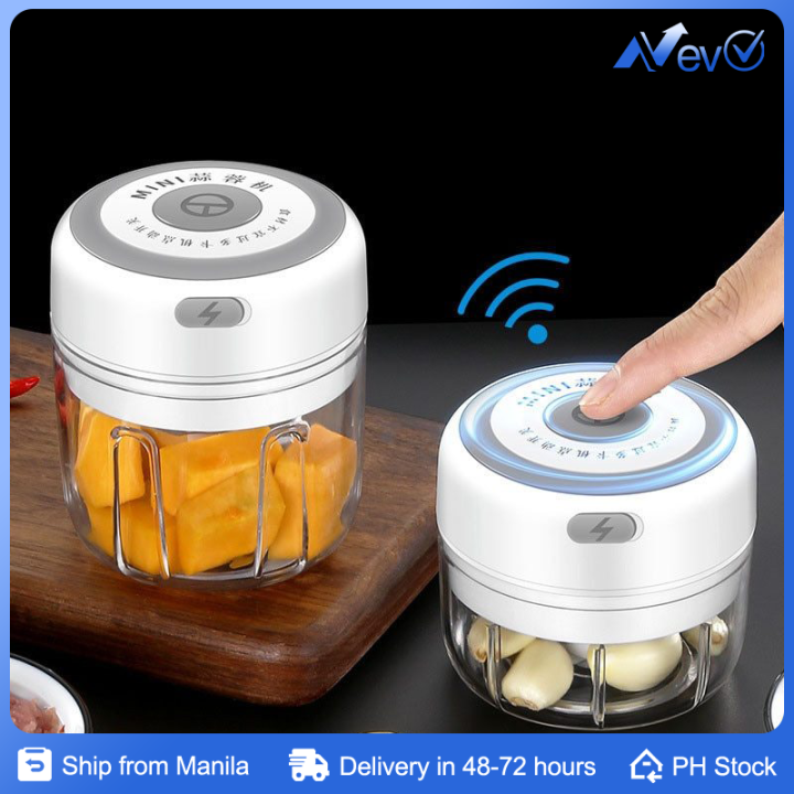 Manual Mini Electric Garlic Chopper Slicer