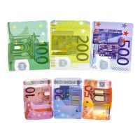 10€ 20€ 50€ 100€ 200€ 500€ Bills Paper Zip lock Bag Small Pouch With Clear Window 1-3.5G Mylar Small Bag Customized Design EURO Food Storage Dispenser