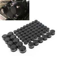 63Pcs Bolt Covers Black Twin Cam Engine Motor Transmission Primary Toppers Caps For Harley Softail Fat Boy Slim Breakout 2000-06