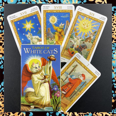 ไพ่ทาโรต์ของแมวขาว | ขนาด10.3X6Cm | 78แผ่นไพ่ทาโรต์สำรับ | หนังสือคู่มืออิเล็กทรอนิกส์ | การ์ดทำนายเวอร์ชั่นภาษาอังกฤษ | Tarot of White Cats Card | ไพ่ยิปซี ไพ่ออราเคิล ไพ่ทาโรต์ ไพ่ยิบซี