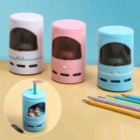 New Desktop Mini Vacuum Cleaner Pencil Sharpener Electric Eraser Dust Suction