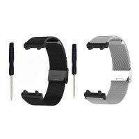 ⊙❧ Metal Band Compatible for AmazfitT 2 Stainless Steel Bracelet Watch Loop Adjustable Wristband for Smart Watch Mesh S