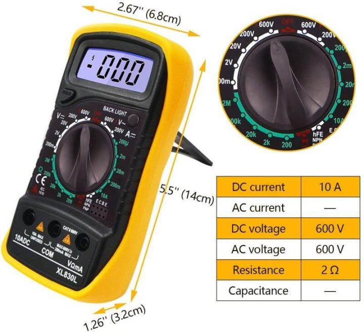 พร้อมส่ง-เครื่องมือวัดกระแสไฟฟ้า-lcd-พร้อมจอ-xl830l-lcd-digital-multimeter