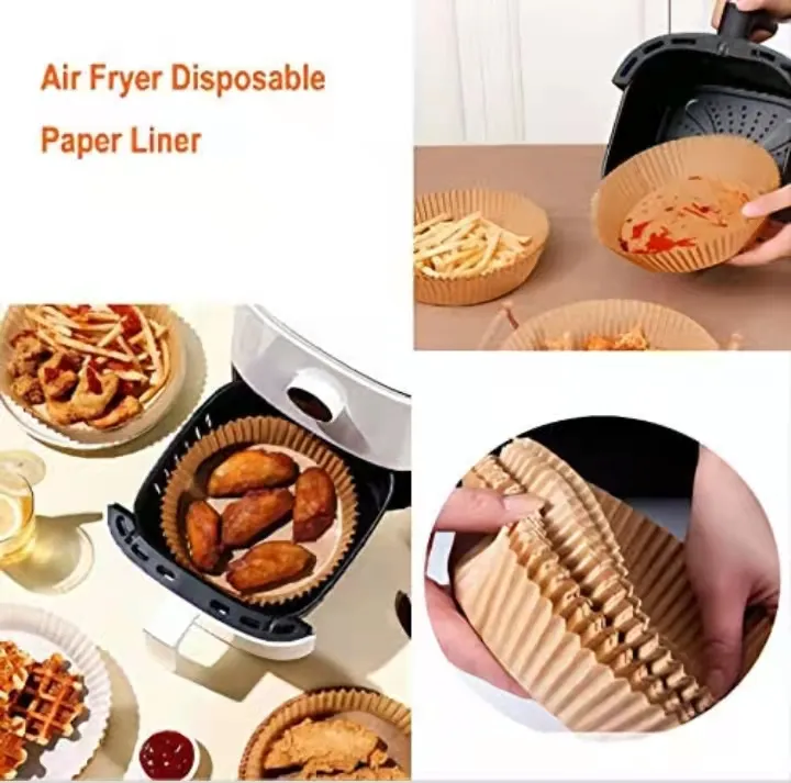 50pcs Square Air Fryer Disposable Paper Liner Non-Stick Baking Paper Liners  CR