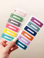 【YF】◑✗♀  1Set Colorful Rectangle Bangs Hiar Hair Decorate Hairpin Barrette Fashion Accessories