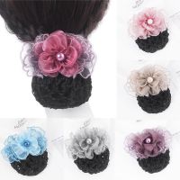 Fashion stewardess hair clip nurse head flower with hair net Korean version of the new adult ladies flower hair accessories