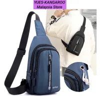 HAOSHUAI Men Chest Bag Waterproof Messenger Crossbody Sling Bag Man Beg Dada Sandang Silang Sling Lelaki Kalis Air 803