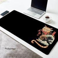 [READY STOCK]kawaii Samurai cat Mouse pad Samurai Black mouse Pad Carpet Kawaii Desk Mat Mause Office Keyboard Rug Table Accessories mausepad