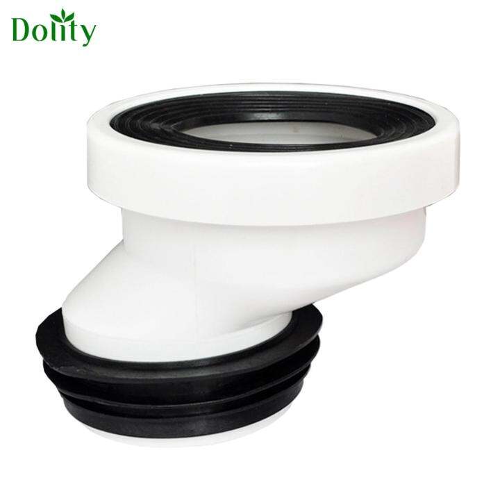 Dolity Offset Toilet Flange Connector PVC for Urinals Repairing