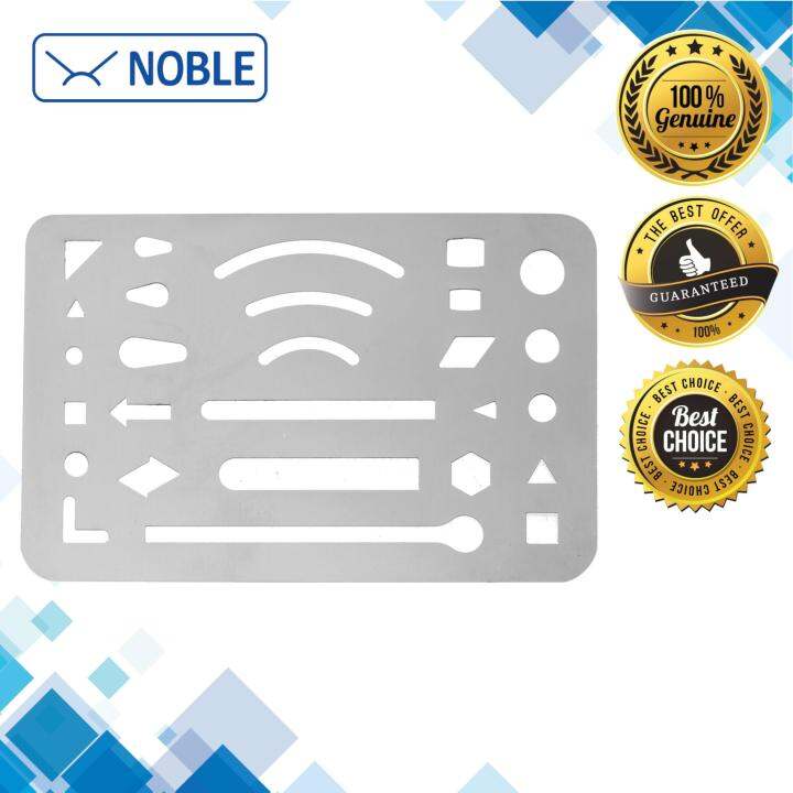 NOBLE Stainless Steel Eraser Shield With 27 Different Patterns for
