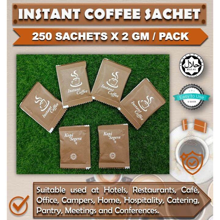 Instant Coffee☃ Instant Coffee Sachet (2gm X 250 Sachet) / HALAL Logo
